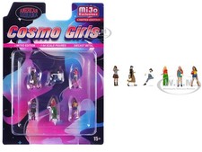 "COSMO GIRLS" 6 PC DIECAST FIGURE SET FOR 1/64 BY AMERICAN DIORAMA 2437MJ