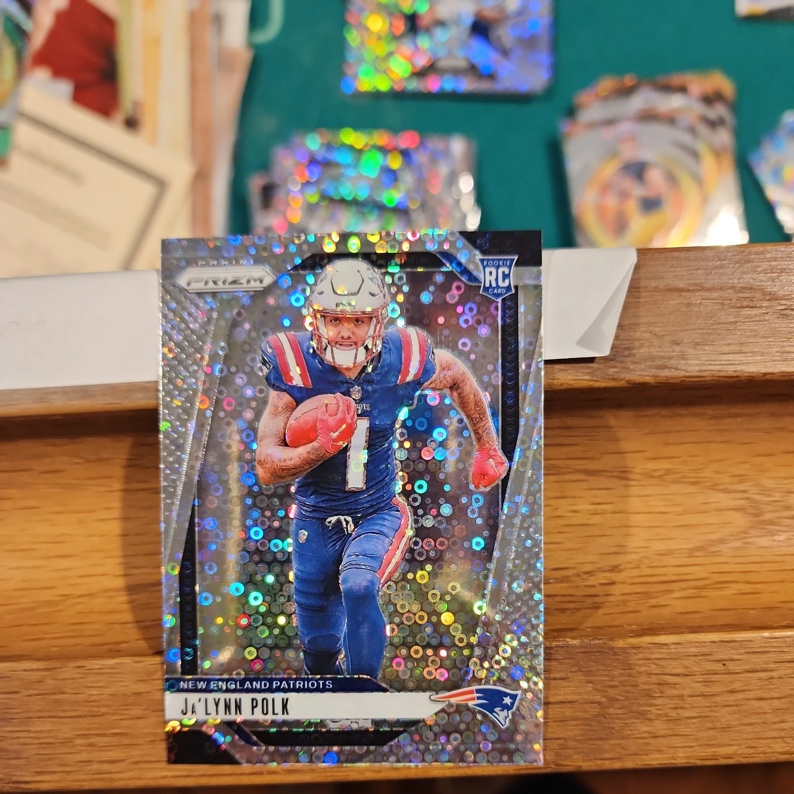 2024 Panini Prizm Ja'Lynn Polk Silver No Huddle Disco Rookie RC #339 Patriots