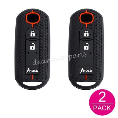 2Pcs Silicone Car Key Case Cover For 2016-2019 Mazda 2 3 Hatchback CX3 CX5 CX9