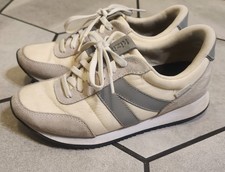 KIZIK Milan Hands-Free Slip On Sneakers Mens 6 Womens 7.5 Cream/Gray Eco EUC