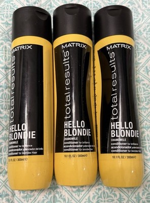 Lot Of 3 Matrix Total Results Hello Blondie Chamomile Conditioner 10.1 Oz Each