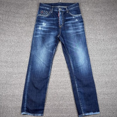 DSquared2 Cool Guy Jeans Mens 46 Blue Distressed Streetwear Dark Easy Wash