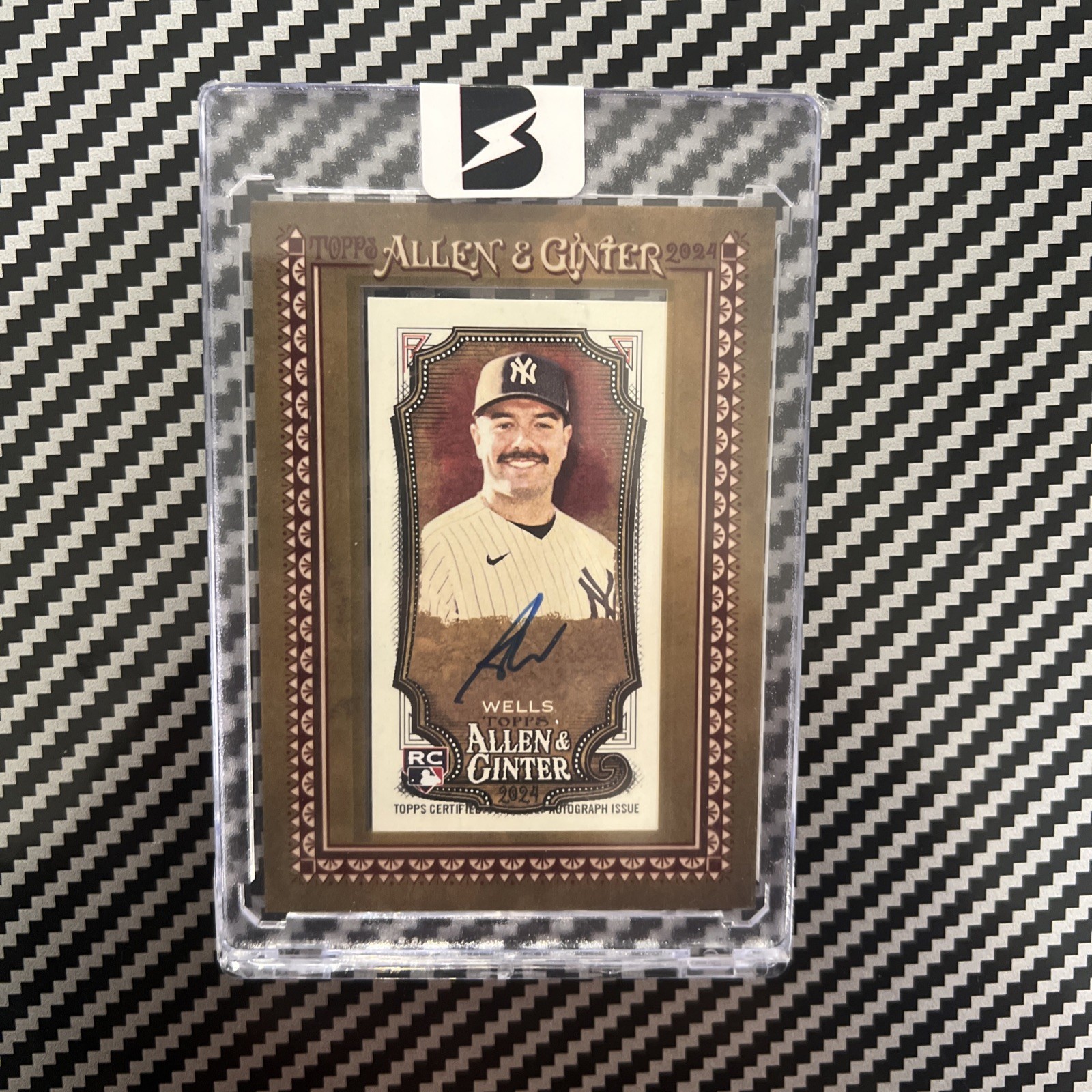 2024 Topps Allen and Ginter Austin Wells mini frame Auto SSP Yankees RC