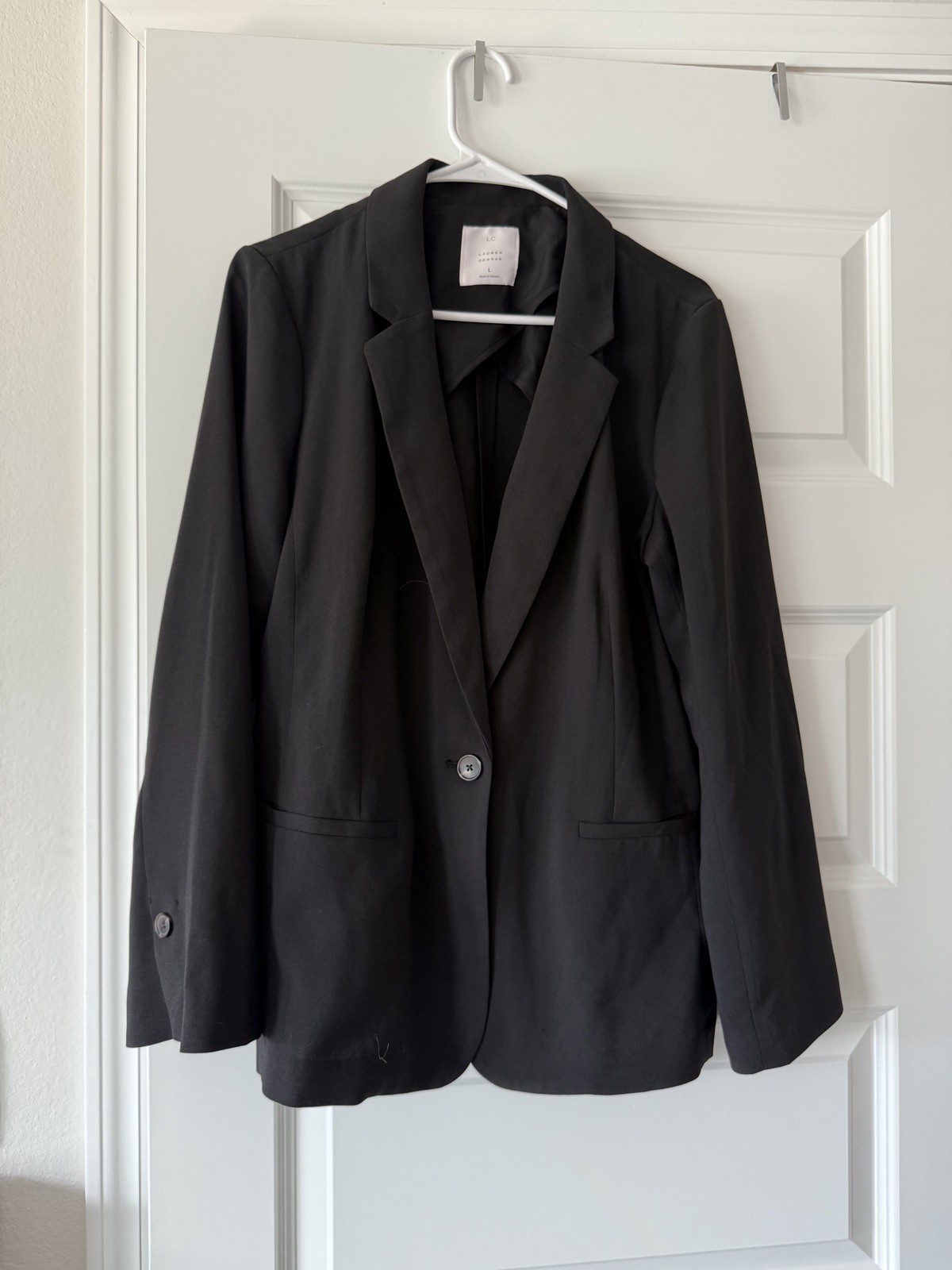 LC Lauren Conrad Women's Size L Black Blazer Jacket