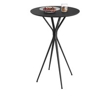 Round Bar Table High Pub Cocktail Table Metal Frame Modern 60x60x105cm