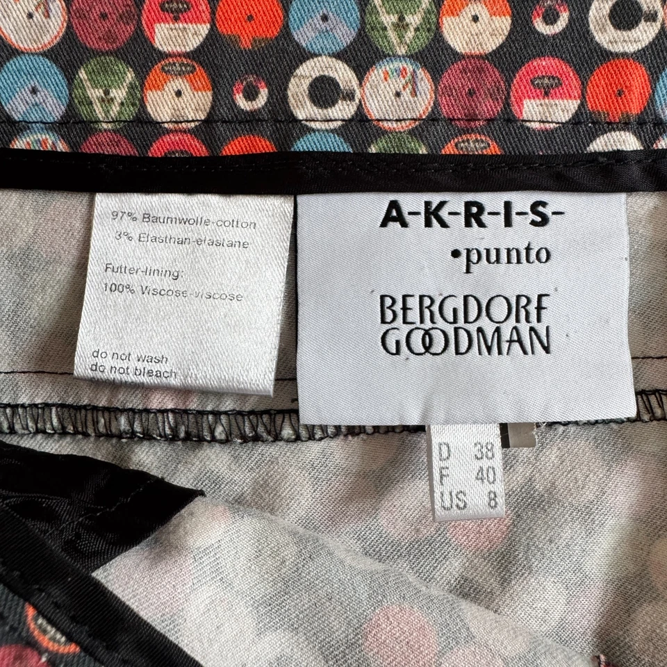 Pantalones AKRIS PUNTO Estampado Completo 7" 45 RPM RECORDS Gráfico Multicolor Diseñador 8 Foto 4 de 4