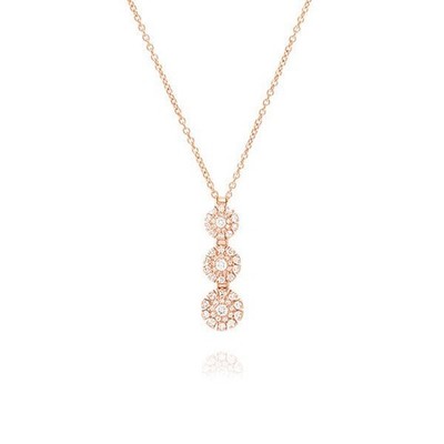 Damiani Margherita Collier drei Kreise Diamanten 18K Rotgold 145683422