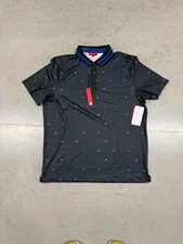 NEW Redvanly Mens Medium Fullerton Butterfly Golf Polo Performance Tuxedo Black
