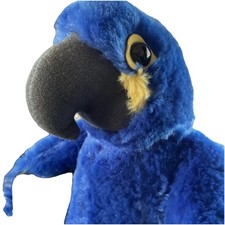 Wild Republic Hyacinth Blue amd Yellow Macaw Plush Stuffed Animal Parrot
