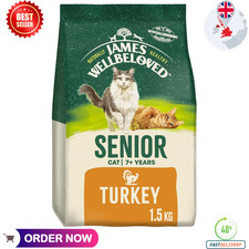 James Wellbeloved Hypoallergenic Dry Cat Food for Senior Cats Turkey 1.5 kg 13.99 per kilo