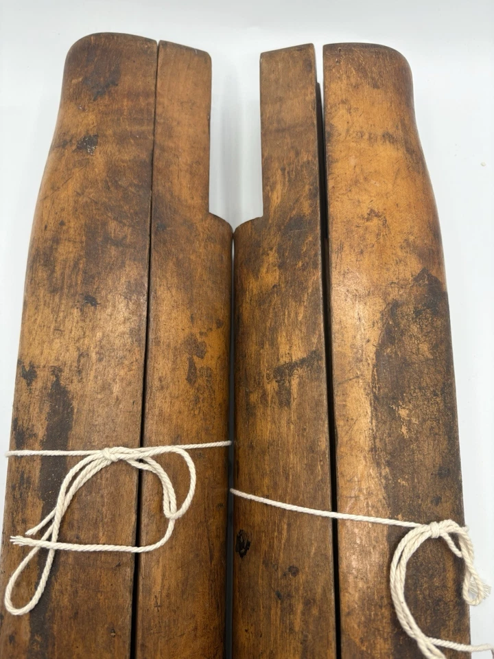 "Antigua madera primitiva temprana grande 18"" bota zapatera árbol camilla/forma sin pies" Foto 3 de 4