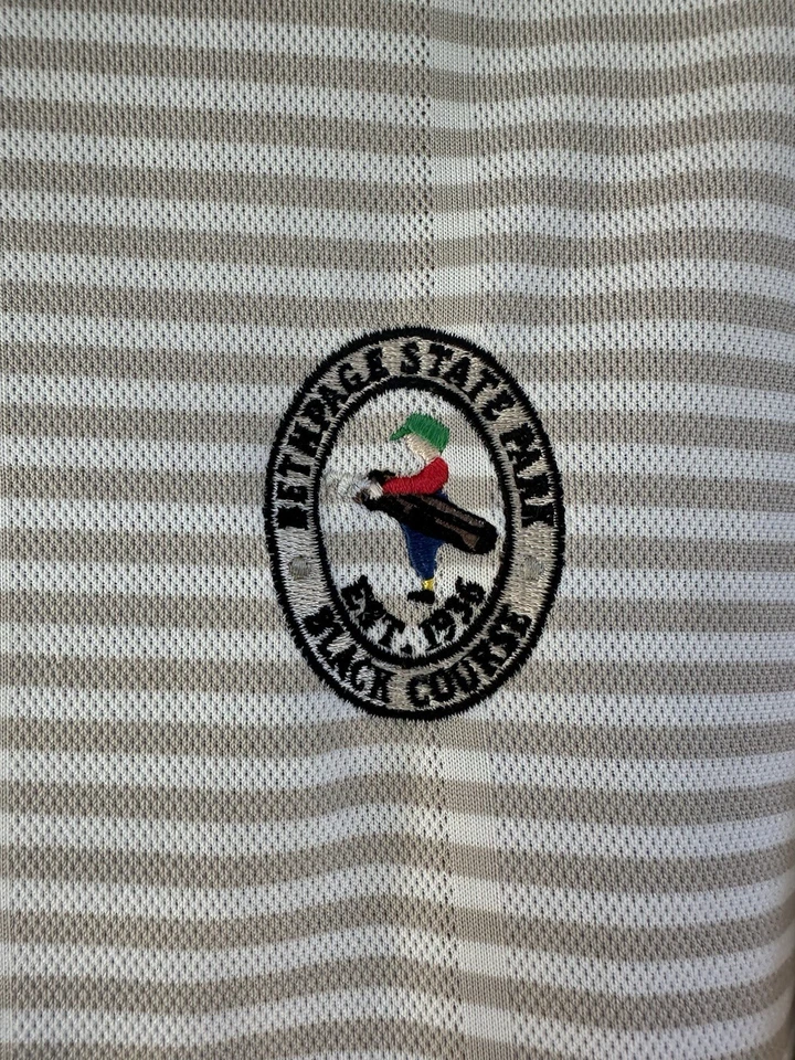 Camisa Polo Ping Golf Para Hombres Sensorcool Performance Bethpage Rayas Negras Talla M Foto 2 de 4