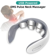 Cordless EMS Neck Massager with Heat Therapy Deep Tissue Neck  Shoulder Relief