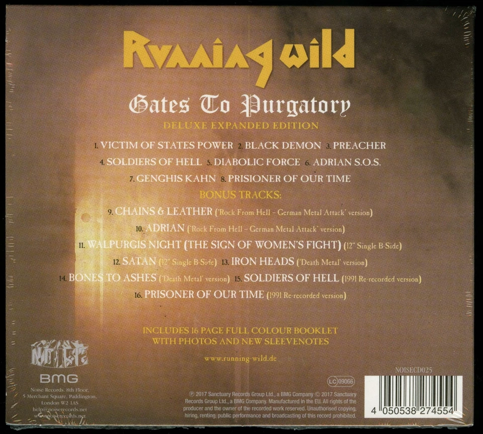 Running Wild Gates To Purgatory Deluxe Expanded Edition CD new - Image 2 of 2