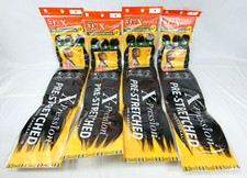 Lot of 4 3X X-Pression Pre-Stretched 58 Inch 100 Kanekalon Braid MedBrown NWT