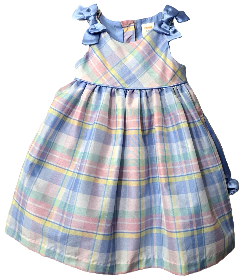 4 piezas Vestido Gymboree Primavera Pascua 12 18 Meses Cárdigan Lazo Pañal Cubierta Iglesia Foto 3 de 4