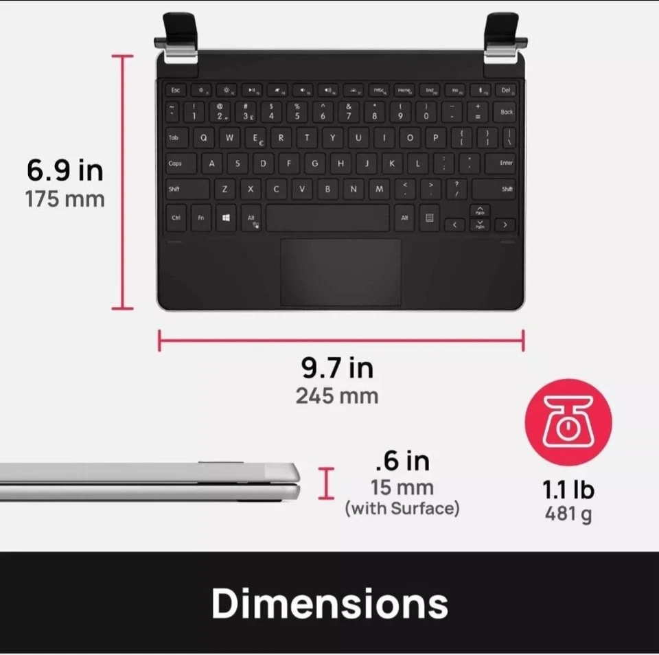 Brydge 10.5 Go+ Wireless Keyboard with Precision Touchpad - Image 4 of 4