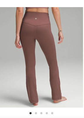 Lululemon Align High-Rise Mini-Flared Pant 28'' Womens Size 14 Dark Oxide Brown