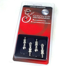 Grover Sta-Tite Patent Nickel/Black Tenor Banjo Uke Dulcimer Tuners 870