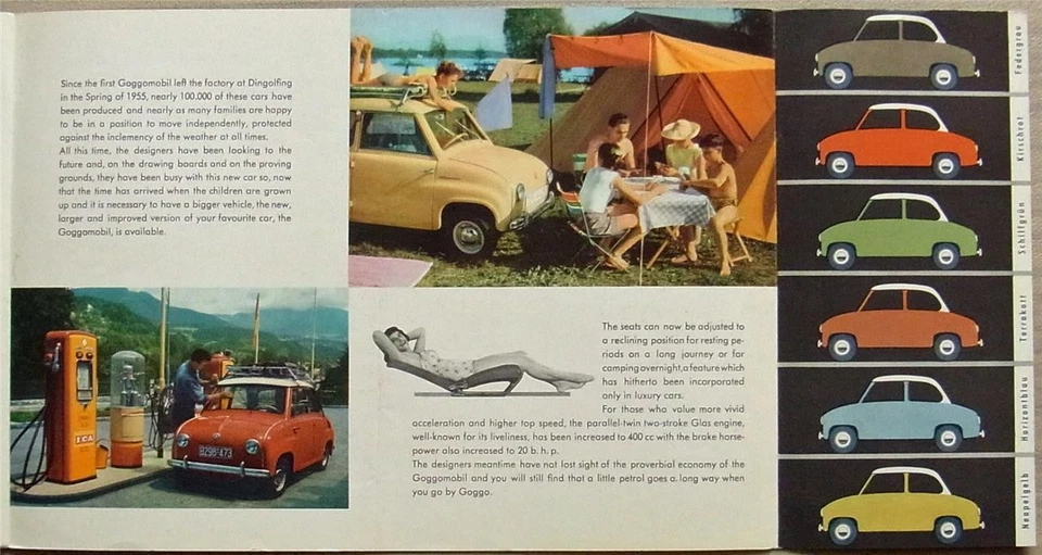 GOGGOMOBIL SALOON 300/400 Car Sales Brochure 1958 #LO 111 E - Image 3 of 4