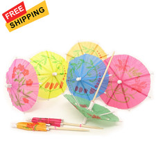 Honbay 144PCS Assorted Colors Paper Parasol Umbrella Cocktail