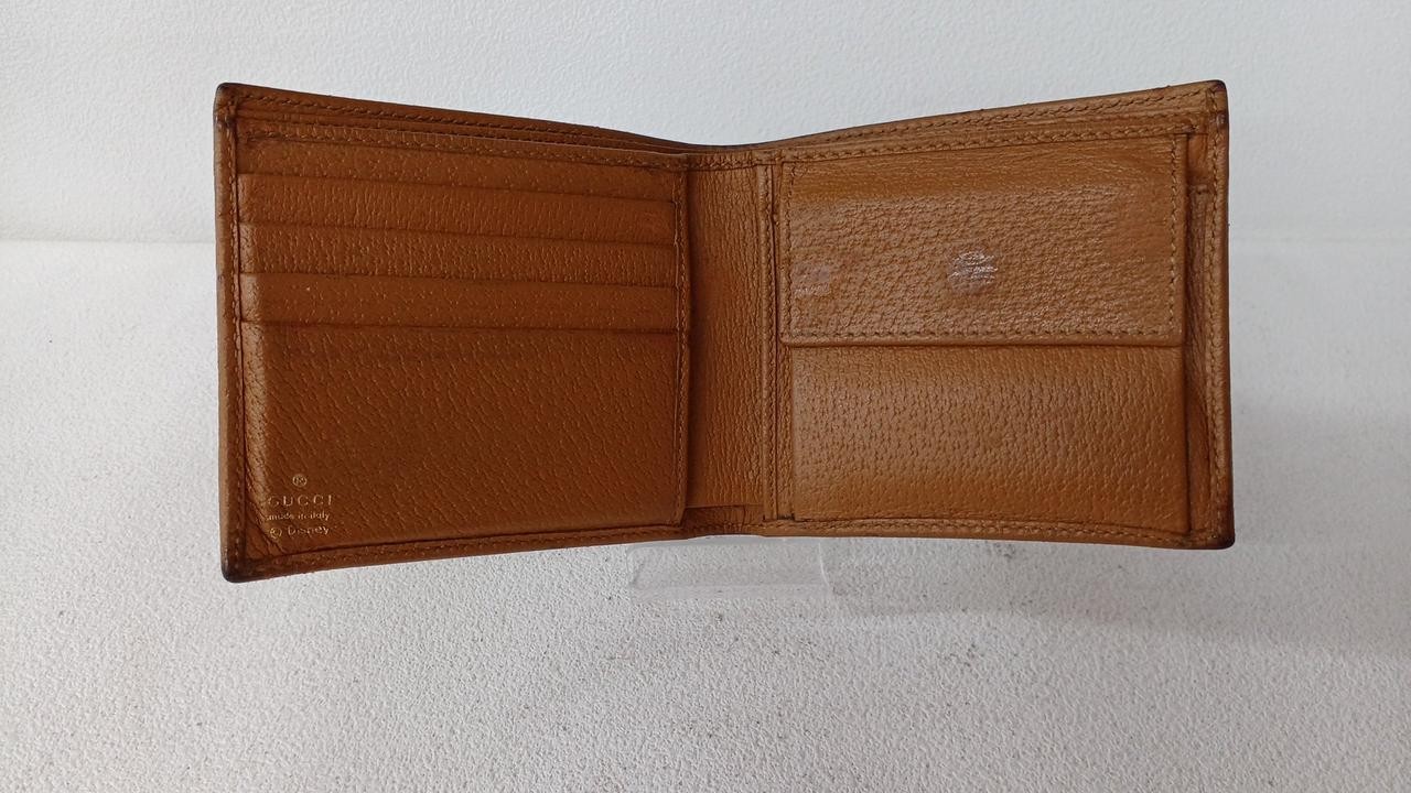 Bifold Wallet Model Brown Mickey Pattern Conditio… - image 3
