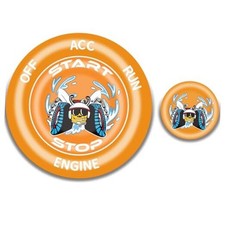 Durango Orange Push Start Button Cover for Dodge Charger Charger