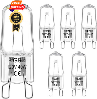 40W G9 Halogen Light Bulbs 2 Pin, Xenon Bulb 40 Watt 120V, JCD T4 Halogen...