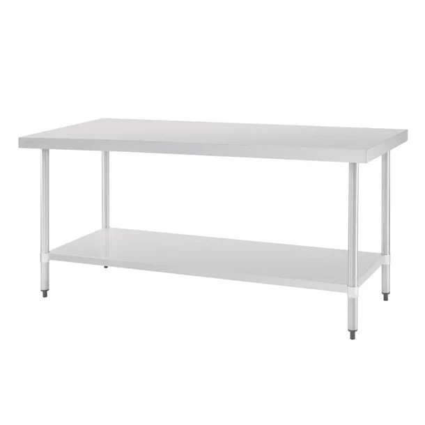 Vogue Stainless Steel Prep Table without Upstand 1800mm x 700mm- GJ504 Catering