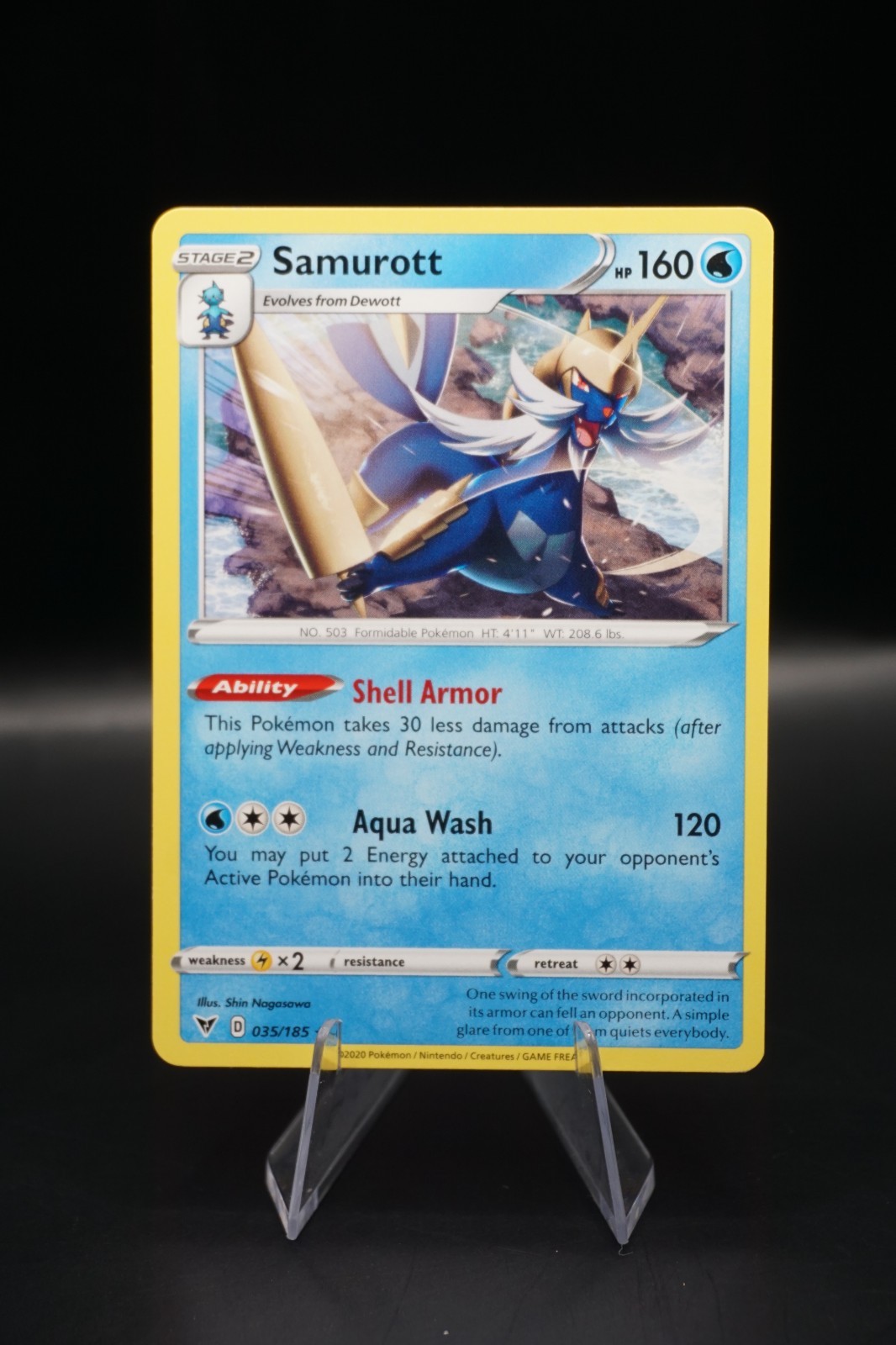 Samurott 35/185 SWSH04 Vivid Voltage Pokemon