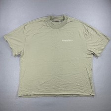 Fear of God Essentials T-Shirt Mens XXL Green Boxy Oversized Logo Graphic Tee