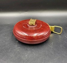 Vintage 1950s Tricle 33ft/10m Cloth Measuring Tape, Bakelite Case