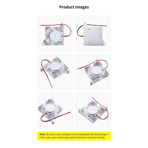 For 5 Plus Integrated Aluminum Heatsinks Active Cooling Fan in 6858 - Afbeelding 2 van 8