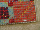 Victorian Quilt-IRISH CHAIN -66x88-Red Plaid Wool-VICTORIAN WINTER COUNTRY — photo 6