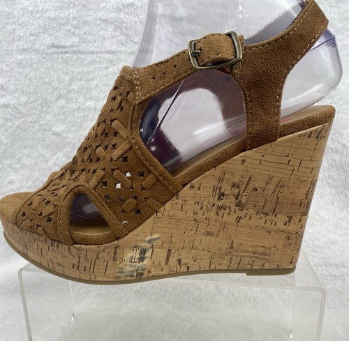 Jellypop Women’s Size 7.5M Brown Elena Wedge Sandals Cork - Picture 4 of 11