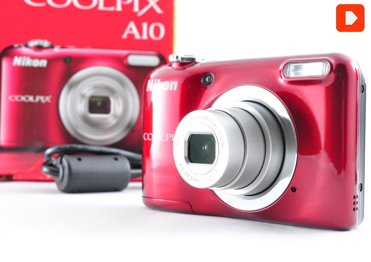 MINT+++] Nikon COOLPIX A10 Red 16MP Compact Digital Camera 5x Zoom