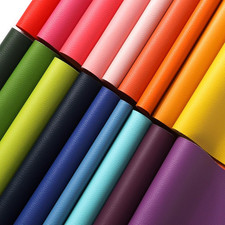 18 Pieces Faux Leather Sheets, 8 12 inches Rainbow Soft Leather Fabric Colourful