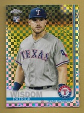 PATRICK WISDOM 2019 TOPPS CHROME CHECKERED INSERT ROOKIE RC CARD #146 MLB. rookie card picture