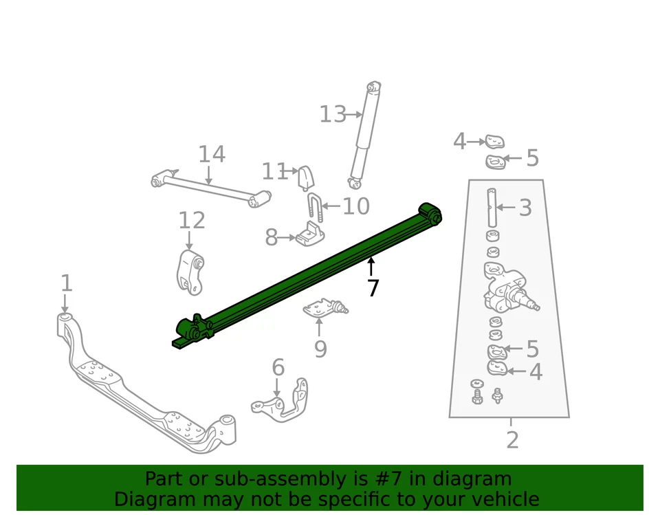 正品通用 Leaf Spring 15638995 — 第 2/2 张图片