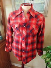 Pendleton Pearl Snap Wool Shirt M/L USA Made High Grade Western Wear