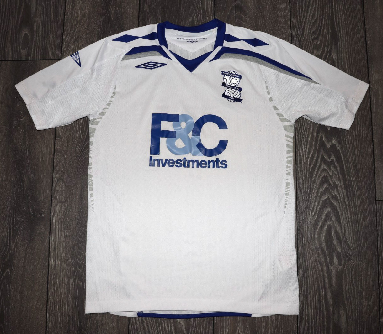 BIRMINGHAM CITY AWAY FOOTBALL SHIRT 2007 2008 SOCCER JERSEY UMBRO VTG MENS SMALL