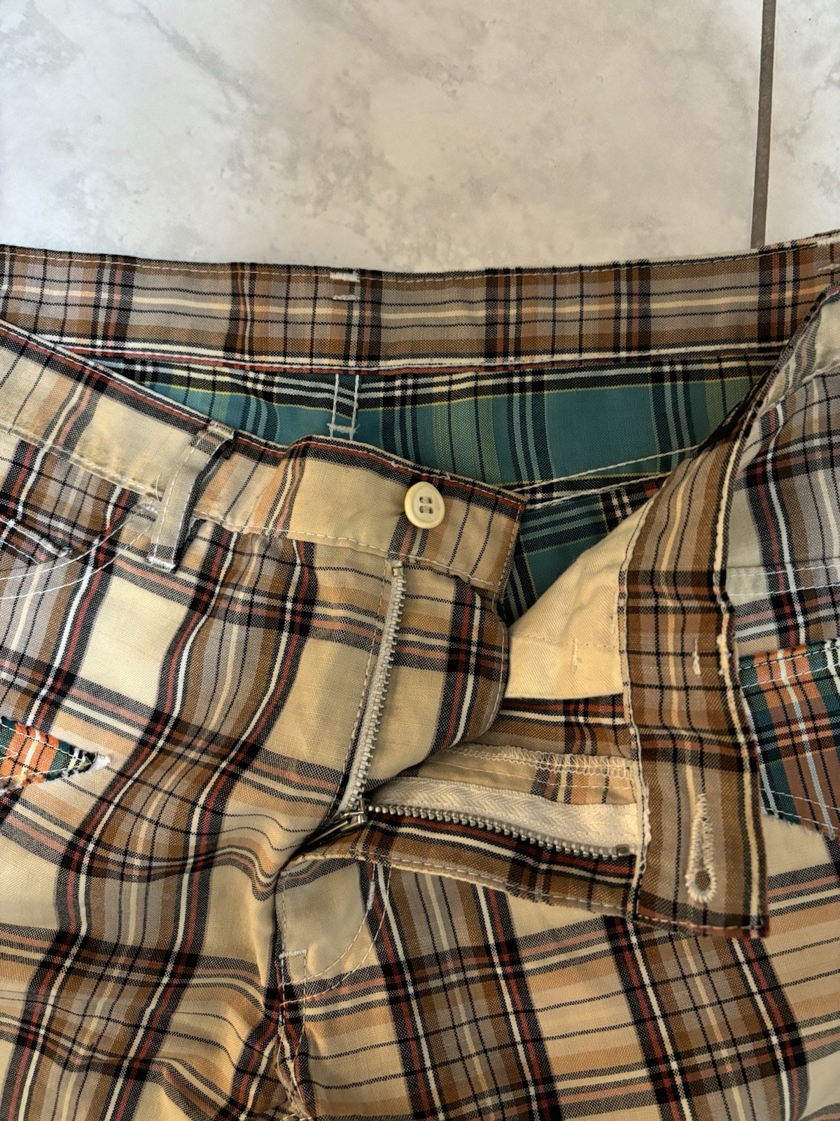 Rare Comme des Garcons Plaid Patchwork Pants image 3