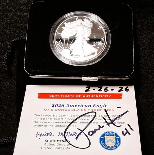 2026-W Proof Silver Eagle (1776-2026) 250-Privy Signed by 41st US Mint Director