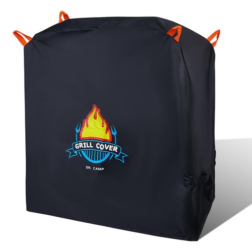 Waterproof BBQ Grill Cover 48 Inch Heavy Duty 420D Fabric Outdoor Barbecue Co...