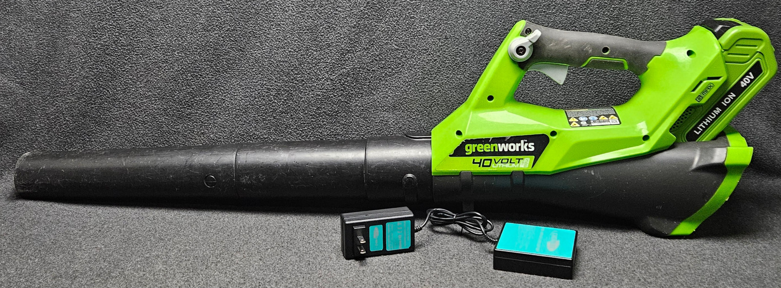 Greenworks Pro BAB4000 G-MAX Axial Cordless Blower, 390 CFM, 110 Mph, W/ Charger