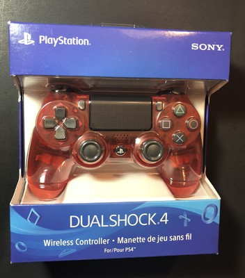 Official Sony Ps4 Dualshock 4 Wireless Controller V2 Crystal Red Edition New Ebay