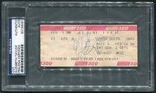 ELIZABETH TAYLOR SIGNED SANTA ANITA HORSE RACING TICKET LIZ'S HORSE PSA/DNA SLAB