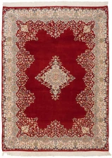 RRA 6x8 IndoKerman Design Red & Ivory Rug 15216
