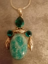 turquoise necklace silver 925