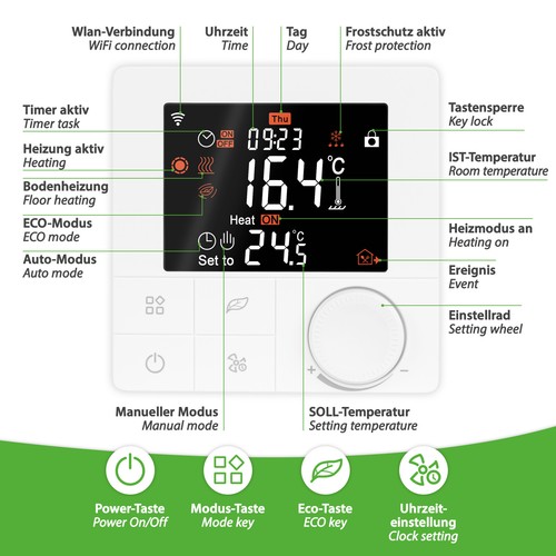 Bodenheizung Fußbodenheizung Elektrische elektro 200W elektrisch Fliese Bad Set - Bild 14 von 52